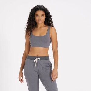 LUX RIB DAILY BRA HEATHER GREY - VUORI